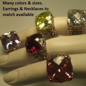 Cable Designer Ring MANY COLORS SIZES NWT
